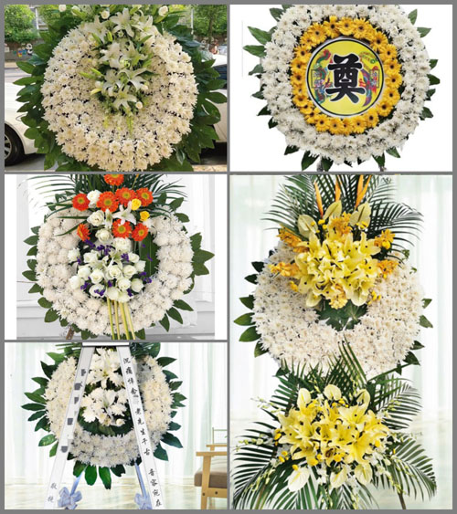 浙江省丽水青田县高湖镇良川村花圈速递